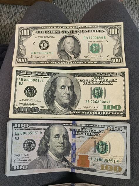 3 Different Styles Of 100 Bill Rpapermoney