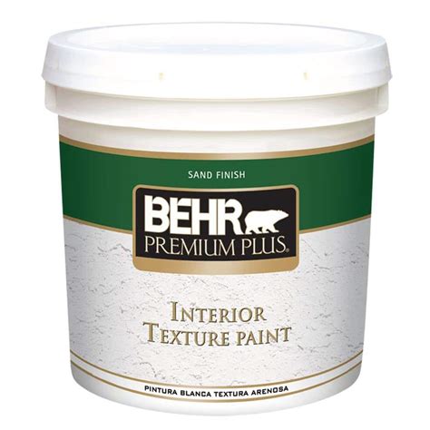 Behr Premium Plus 2 Gal Sand Finish Flat Interior Texture Paint 100202
