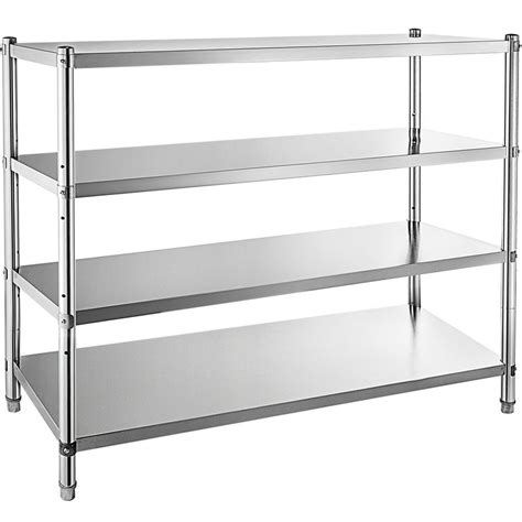 Vevor Stainless Steel Shelving 60x185 Inch 4 Tier Adjustable Shelf