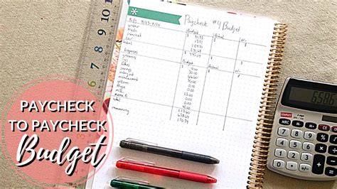 Paycheck To Paycheck Budget August 2019 Paycheck 4 Plan With Alyse