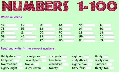 Numeros En Ingles Del 1 Al 100 Numbers In English 1 100 Mis