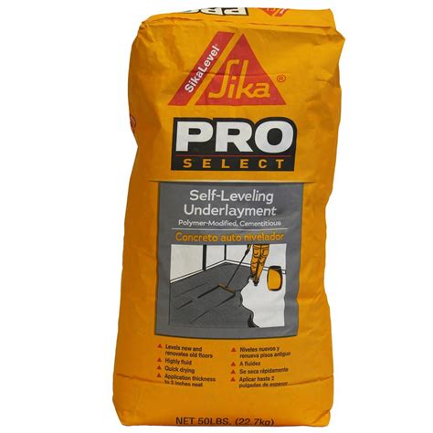 Sika 50 Lbs Self Leveling Underlayment Concrete Mix 517004 The Home