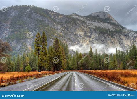 Yosemite Valley Highway Stock Photo Image Of National 47932576
