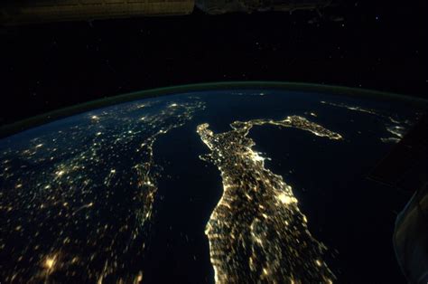Earth From Space Italy At Night Thisnthat Pinterest