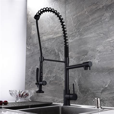 Read our short buying guide to see why you should buy one of these faucets, and how they can benefit you in the kitchen. Commercial Pull Down Pre-rinse Spring Sprayer Matte Black ...