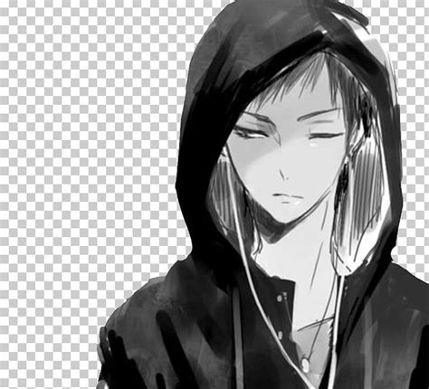 Guy face drawings anime patron. Anime Hoodie Drawing Male PNG - anime, art, artwork, black and white, black hair | Anime hoodie ...