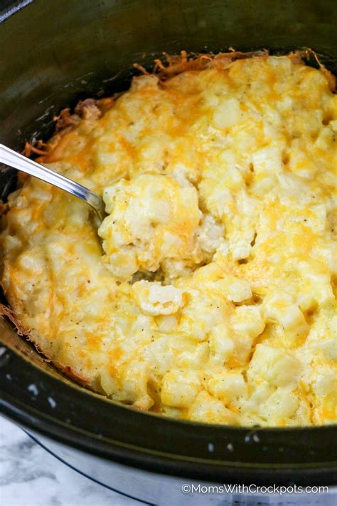 Crockpot Cheesy Hashbrown Casserole Recipe Moms With Crockpots