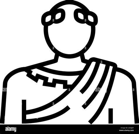 Emperor Ancient Rome Line Icon Vector Illustration Stock Vector Image