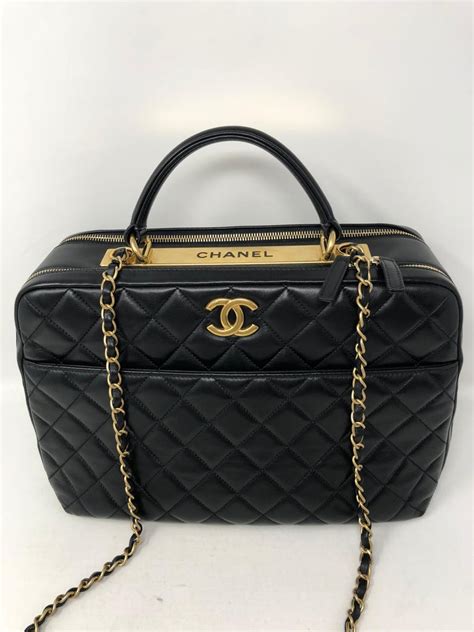 Chanel Black Trendy CC Bowling Bag For Sale at 1stdibs
