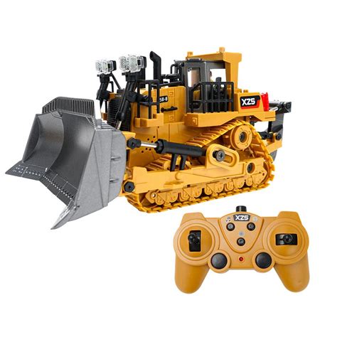 Remote Control Bulldozer Toy 124 Rc Loader Tractor Crawler Bulldozer