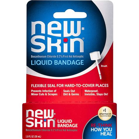 New Skin First Aid Antiseptic Liquid Bandage 1 Fl Oz 30 Ml Walmart