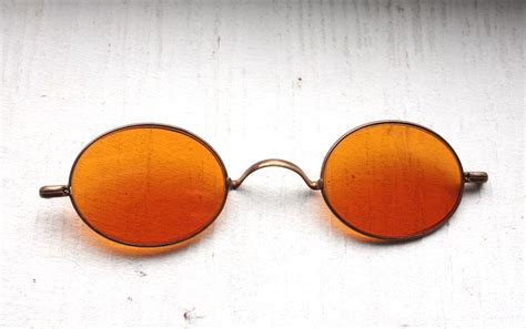 Rare Antique 1800s Sharpshooter Sunglasses Rare Victorian Amber Sunglass Lenses Regency