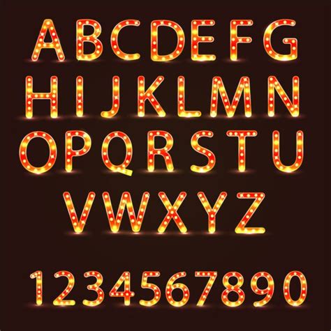 Die menschen haben sich an das dezimalsystem (zehnersystem) gewöhnt, einfach aus dem grund, weil sie selbst zehn finger haben. Colored neon number with alphabet vector 01 free download