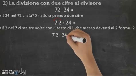 Divisione fra un numero decimale e un numero naturale (dividendo decimale, divisore intero). La divisione con due cifre al divisore (secondo passaggio ...
