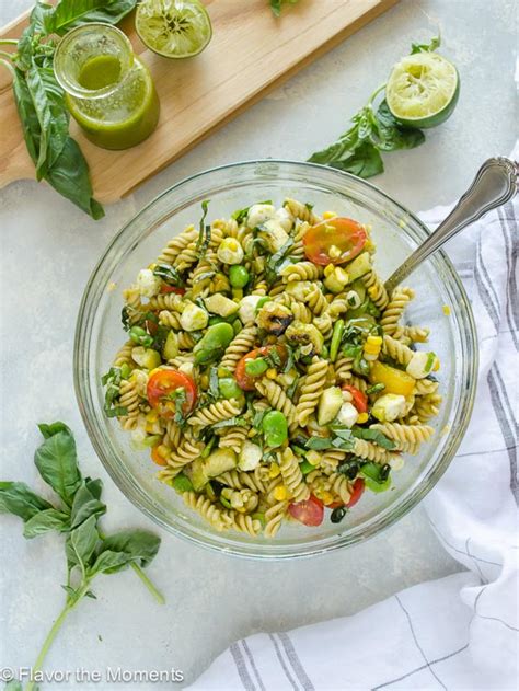 Grilled Vegetable Summer Succotash Pasta Salad Recipe
