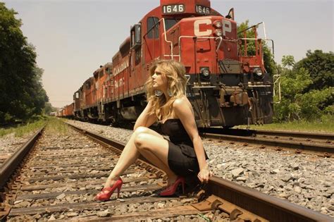 Railroad Ladies Red Heels Steampunk Women Photography Poses