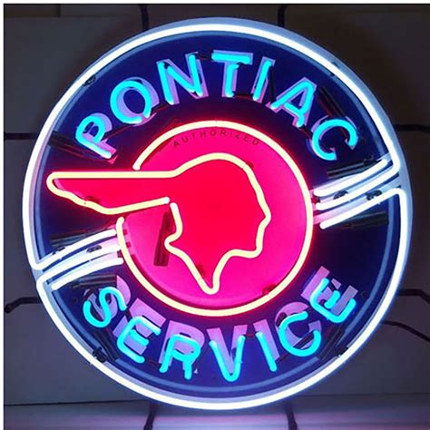 Neonetics Pontiac Service Neon Sign With Silkscreen Backing