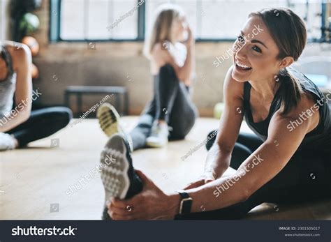 Fitness Gym Women Stretching Exercise Workout Stock Photo 2301505017