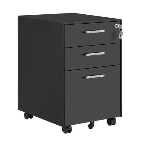 Buy Songmics File Cabinet With 3 Drawers Rolling Steel Office Cabinet