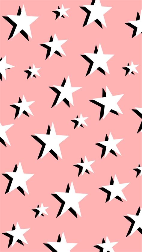 Pink Pastel Star Aesthetic Pattern Wallpaper Pretty Wallpapers