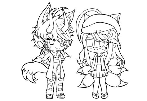 Cute Gacha Life Coloring Pages Wolf