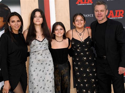 Matt Damon Makes Rare Appearance With Daughters At Premiere Photo