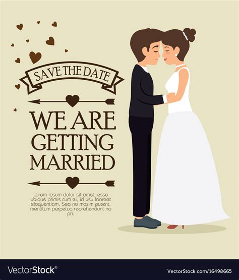 We Are Getting Married Card Royalty Free Vector Image