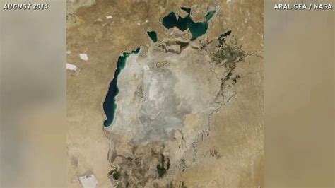 Nasa Images Worlds Fourth Largest Lake Drying Up