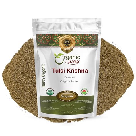 Organic Way Krishna Tulsi Holy Basil Powder Ocimum Tenuiflorum