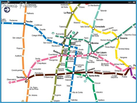 Mexico City Metro Map Travelsfinderscom