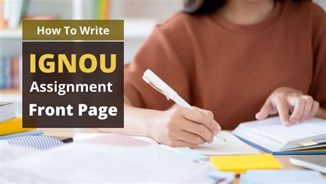 Ignou Assignment Front Page And Cover Page Pdf Download