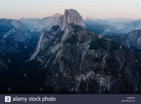 Yosemites Half Dome In The Cool Dusk Light Stock Photo Alamy