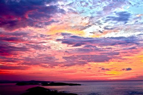 Nature Landscape Clouds Colorful Water Sunset Sea