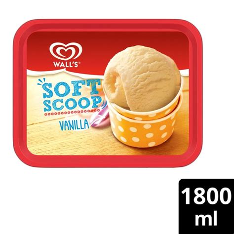Resep membuat ice cream instan. Wall's Soft Scoop Vanilla Ice Cream 1.8L from Ocado