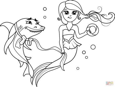 Coloring Pages Of Anime Mermaids