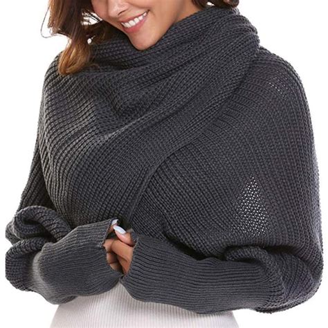 Belles Sleeve Wool Scarf In 2021 Wool Scarf Sweater Scarf Knit Scarf