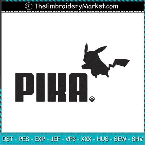 Pika Puma Logo Embroidery Designs File Puma Machine Embroidery Designs Embroidery Pes Dst Jef