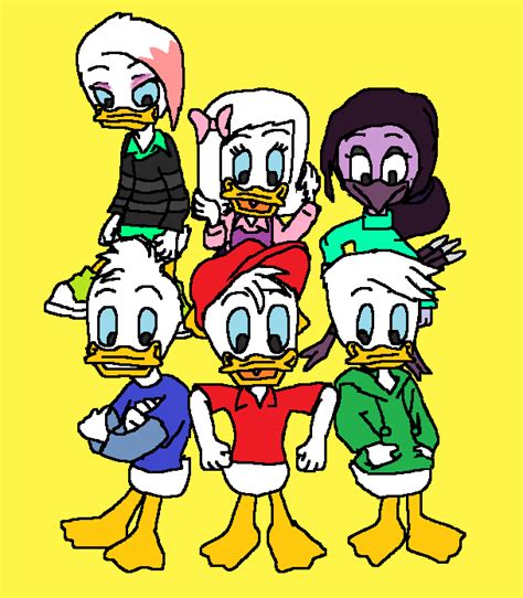 Ducktales 2017 Huey Dewey Louie And Webby Lena And Bentina