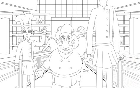 Restaurant Coloring Pages