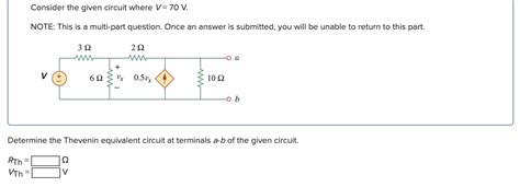 Solved Consider The Given Circuit Where V V Note This Chegg Com