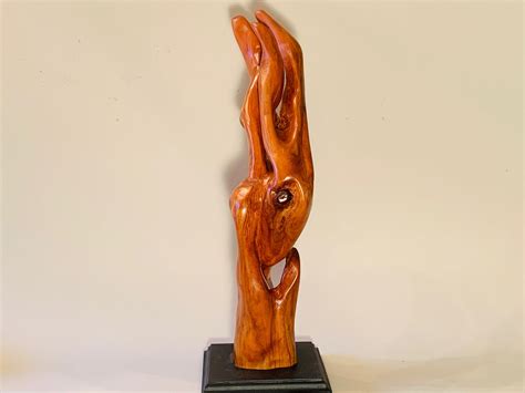 Abstract Wood Burl Hand Carved Sculpture Etsy 日本