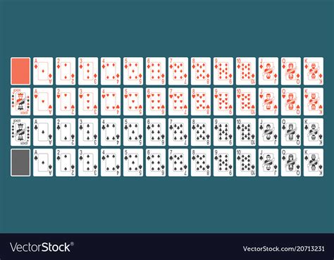 Full Deck Of Playing Cards Royalty Free Vector Image