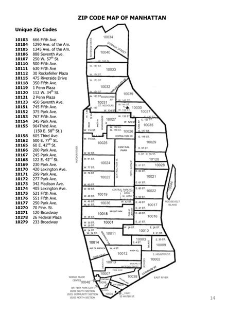 Manhattan Zip Code Map Fill Out Printable PDF Forms Online
