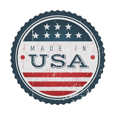 Made In Usa Vintage Badge Seal 557599 Vector Art At Vecteezy