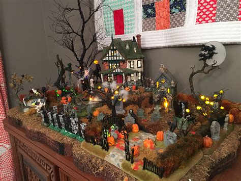 Department 56 Halloween Village With Large Graveyard Halloween
