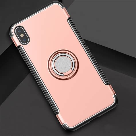 It feels closer to rose gold than anything else, but there's a definite coffee tinge to the coloring that we're not wholly enamored with. Magnetic 360 Degrees Rotation Ring Armor Protective Case ...