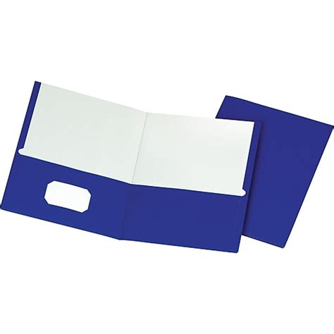 Staples 2 Pocket School Folders Electric Blue 25box 5075427534 Cc