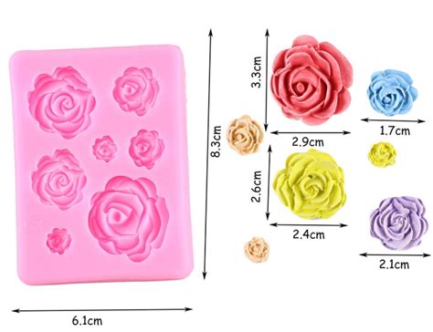 molde de silicone rosas mini confeitaria e biscuit elo7