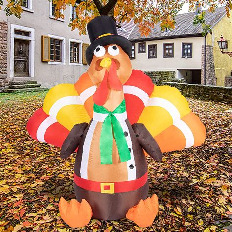 thanksgiving inflatables turkey decor 6 ft outdoor thanksgiving decorations blow up
