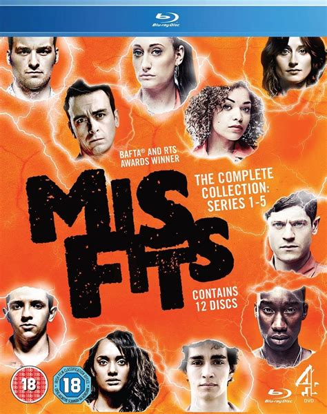 Misfits Series Season 1 2 3 4 5 Box Set Blu Ray Uk Dvd And Blu Ray